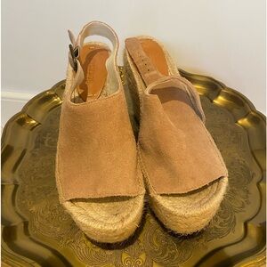 Suede wedges never worn